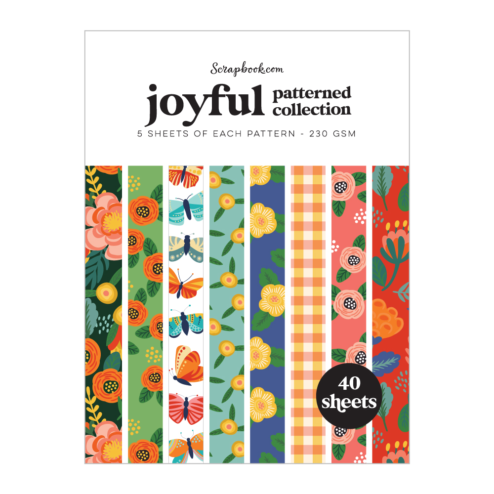 Joyful Patterned Paper - 6x8 inch - 40 sheets