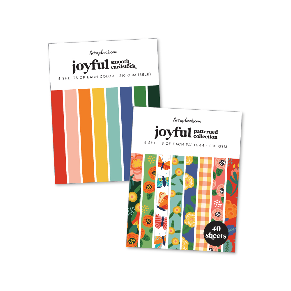 Joyful Patterned/Solid Paper 2 pk - A2 - 80 sheets