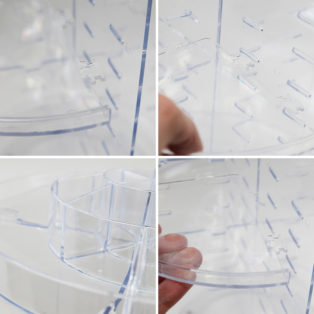 360 Craft Tower Clear Rotating Organizer With Shelves