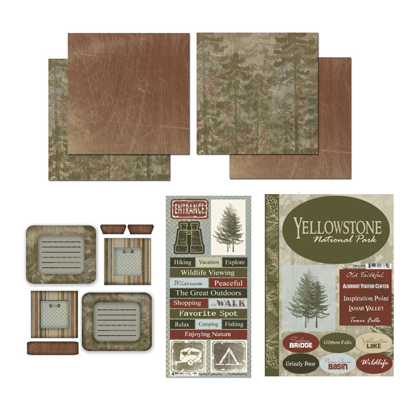 Scrapbook Customs National Parks Scrapbook Kit Yellowstone