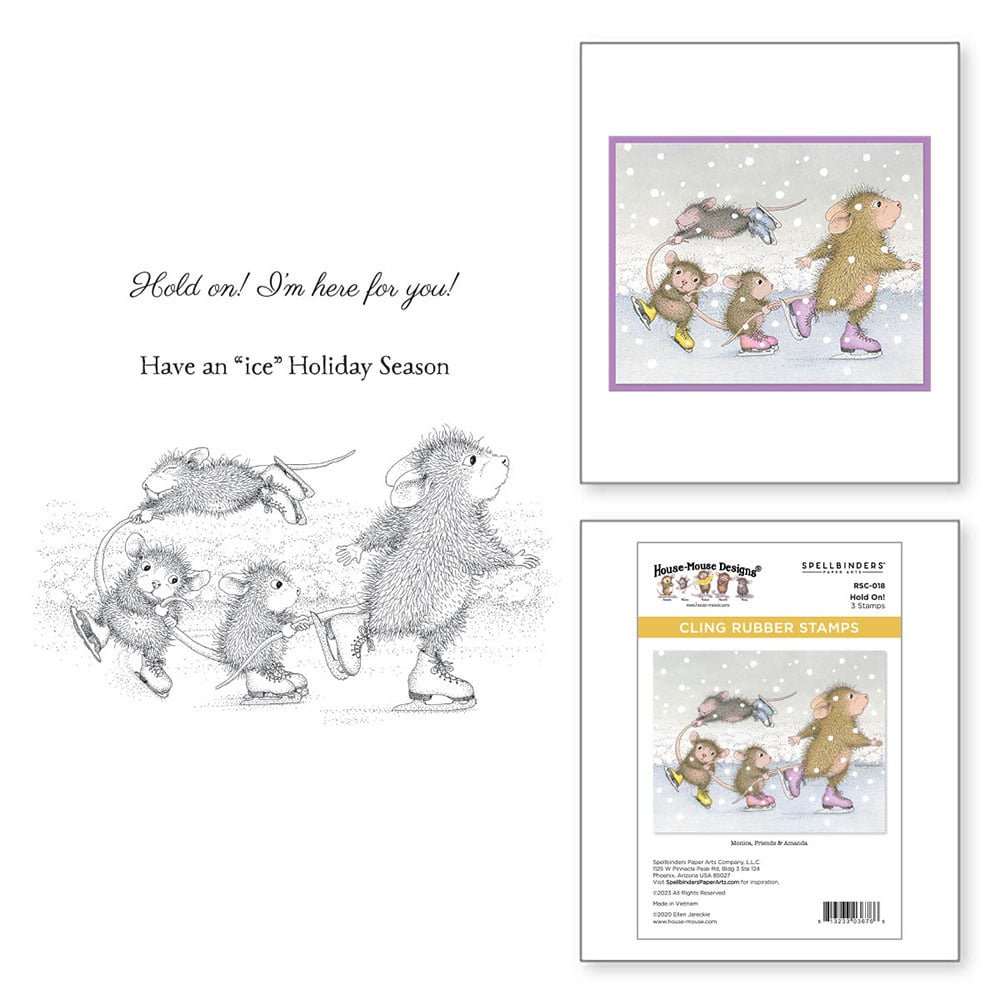 Spellbinders Noel House Mouse Cling Rubber Stamp, Red 並行輸入品 Mouse House Noel Cling Rubber Stamp Set From The House Mouse