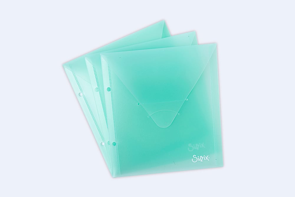 Sizzix Die Storage Envelopes 3 Pack Mint Julep