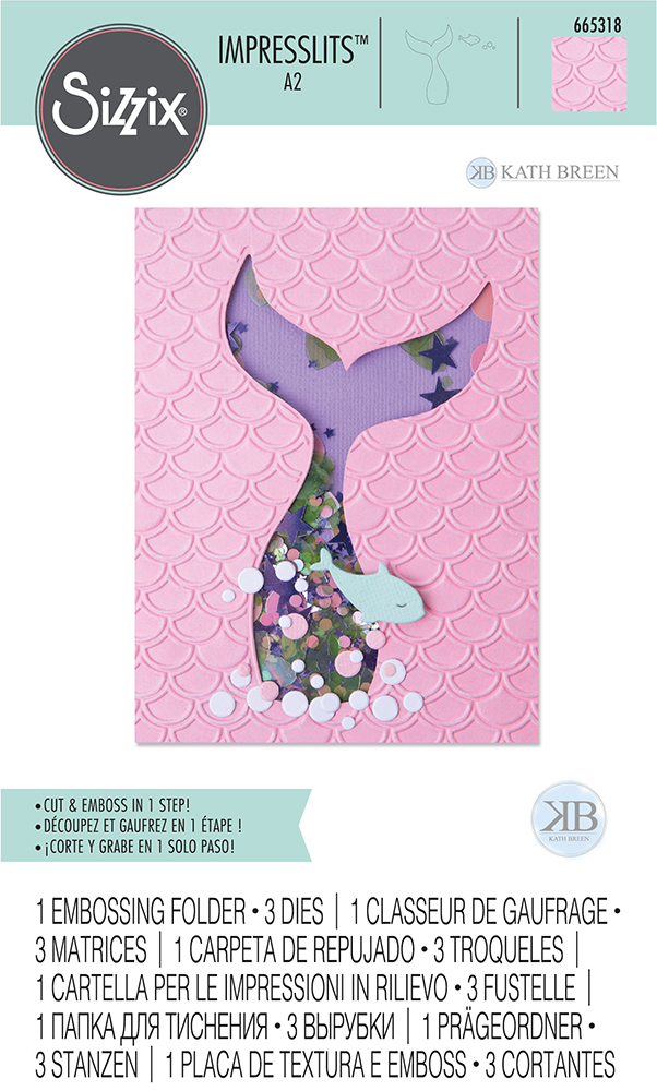 Sizzix Mystical Collection Impresslits Embossing Folder Scales