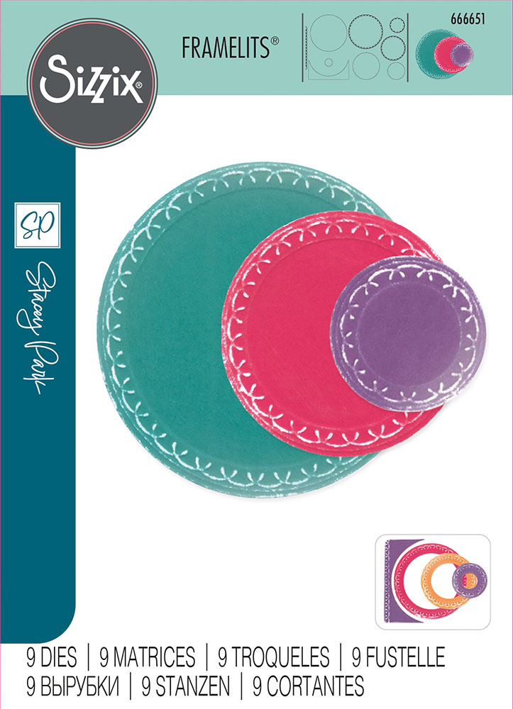 Sizzix/Stacey Park Fanciful Framelit Dies - Alena Arched Circles