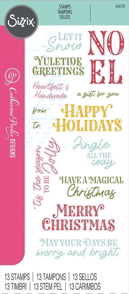 Sizzix/Catherine Pooler Stamp Set - Greetings of the Season Sizzix/Catherine Pooler Stamp Set - Greetings of the Season