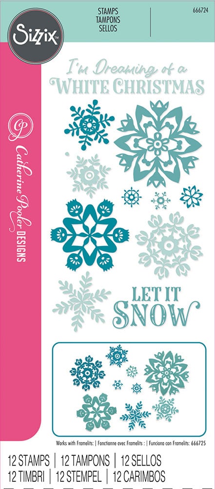 Sizzix/Catherine Pooler White Christmas Stamp Set Sizzix/Catherine Pooler White Christmas Stamp Set