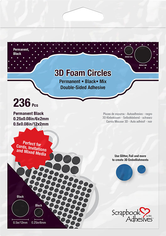 Scrapbook Adhesives by 3L 3D Black Foam Circles