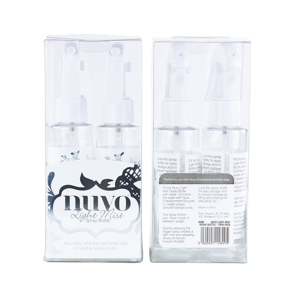 Nuvo 2 Pack Light Mist Spray Bottles
